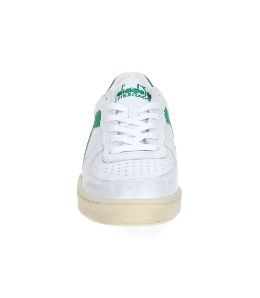 Baskets Homme Mi Low Used Bianco/Verde Verdeggiante