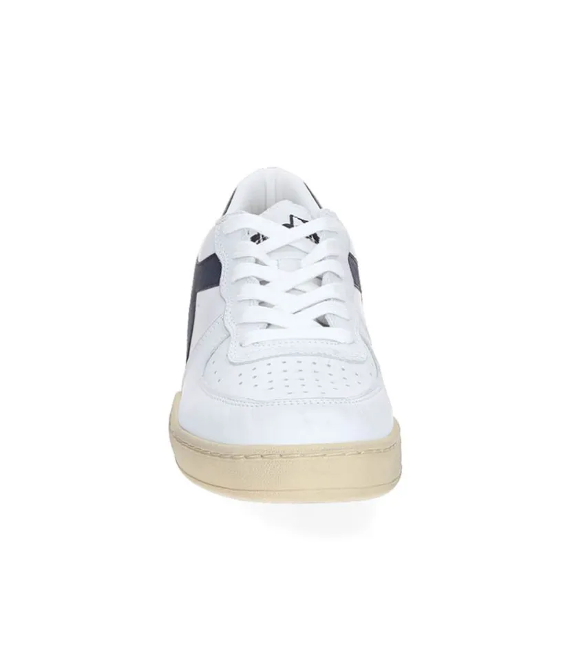 Baskets Homme Mi Low Used Blanc/Bleu Nuits