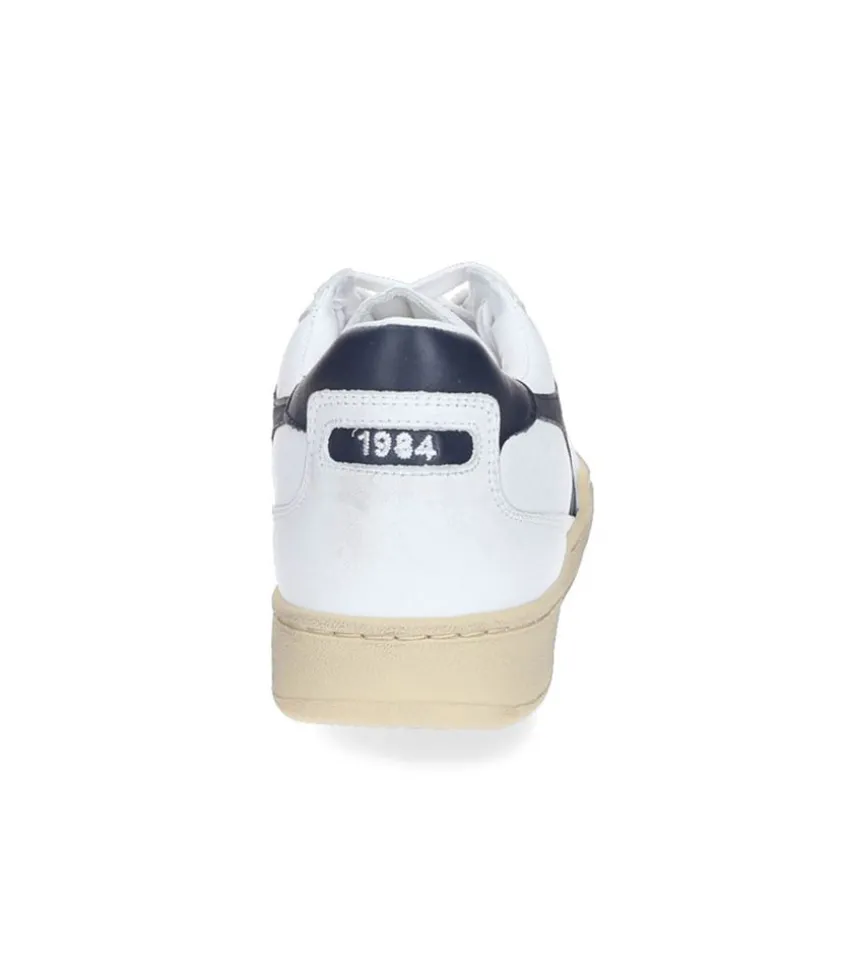 Baskets Homme Mi Low Used Blanc/Bleu Nuits