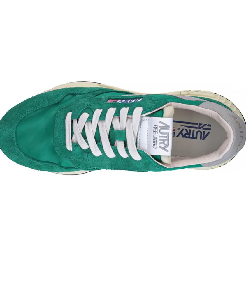 Baskets Homme Reelwind Nylon Et Daim Vert