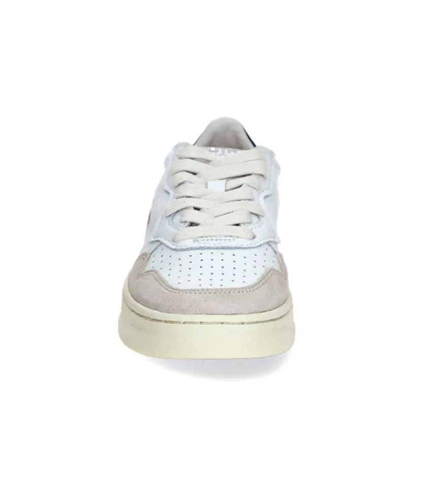 Baskets Medalist Low Cuir Suede Blanc/Navy Blue