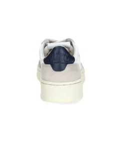 Baskets Medalist Low Cuir Suede Blanc/Navy Blue