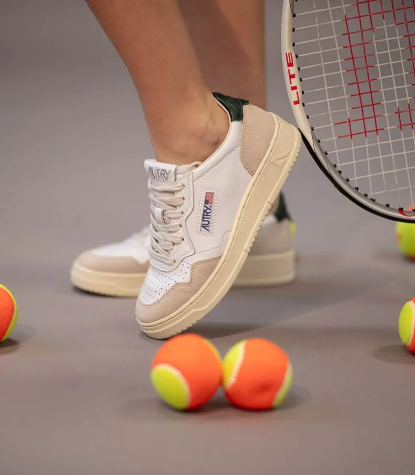 Baskets Medalist Low En Daim Et Cuir Blanc Et Mount