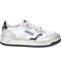 Baskets Medalist Low Super Vintage En Mesh Et Daim Blanc Et Or