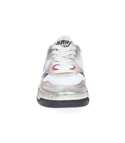 Baskets Medalist Low Super Vintage En Mesh Et Daim Blanc Et Or