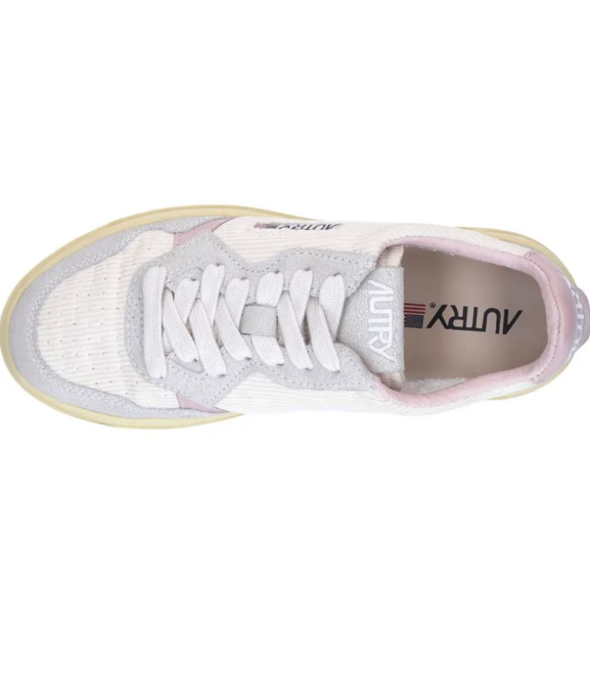 Baskets Medalist Low Velours Cotele Gris/Rose