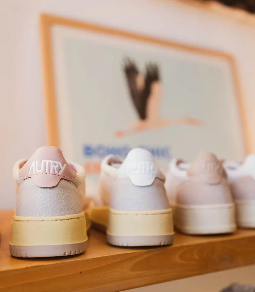 Baskets Medalist Low Velours Cotele Gris/Rose