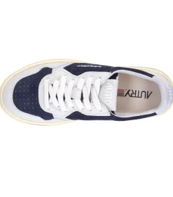 Baskets Medalist Low Velours Cotele Bleu Et Gris