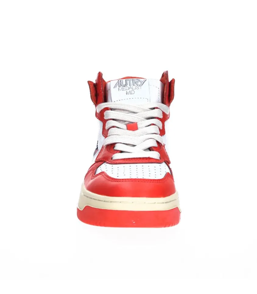 Baskets Medalist Mid Blanc Et Orange