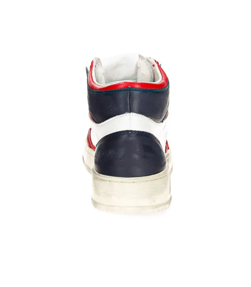 Baskets Medalist Super Vintage Blanc Rouge Bleu