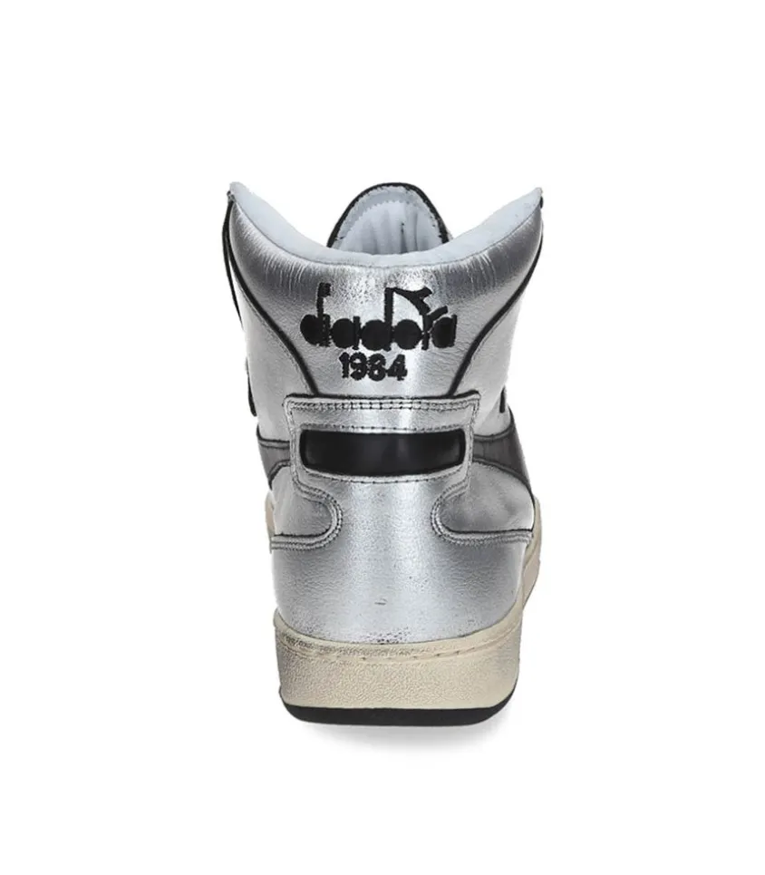 Baskets Mi Silver Used Argento/Nero