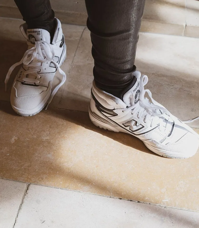 Baskets Montantes 650 Blanc Et Noir