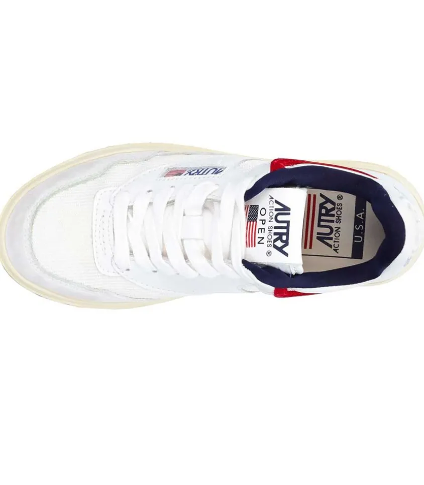 Baskets Open Mid Cut White/Usa