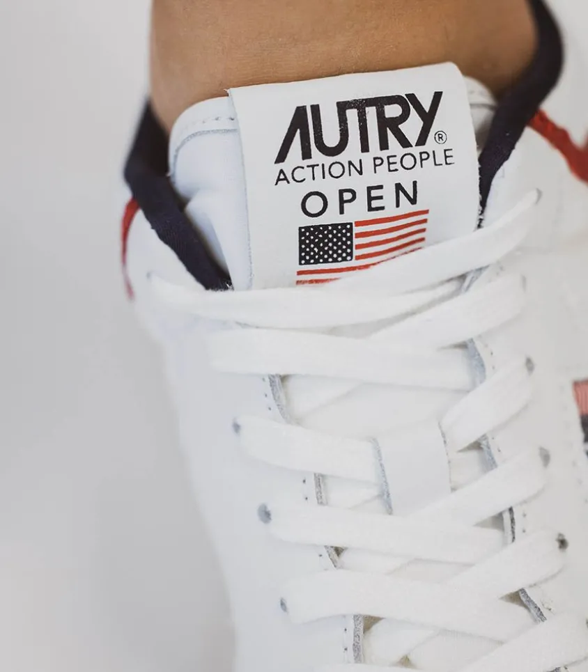 Baskets Open Mid Cut White/Usa