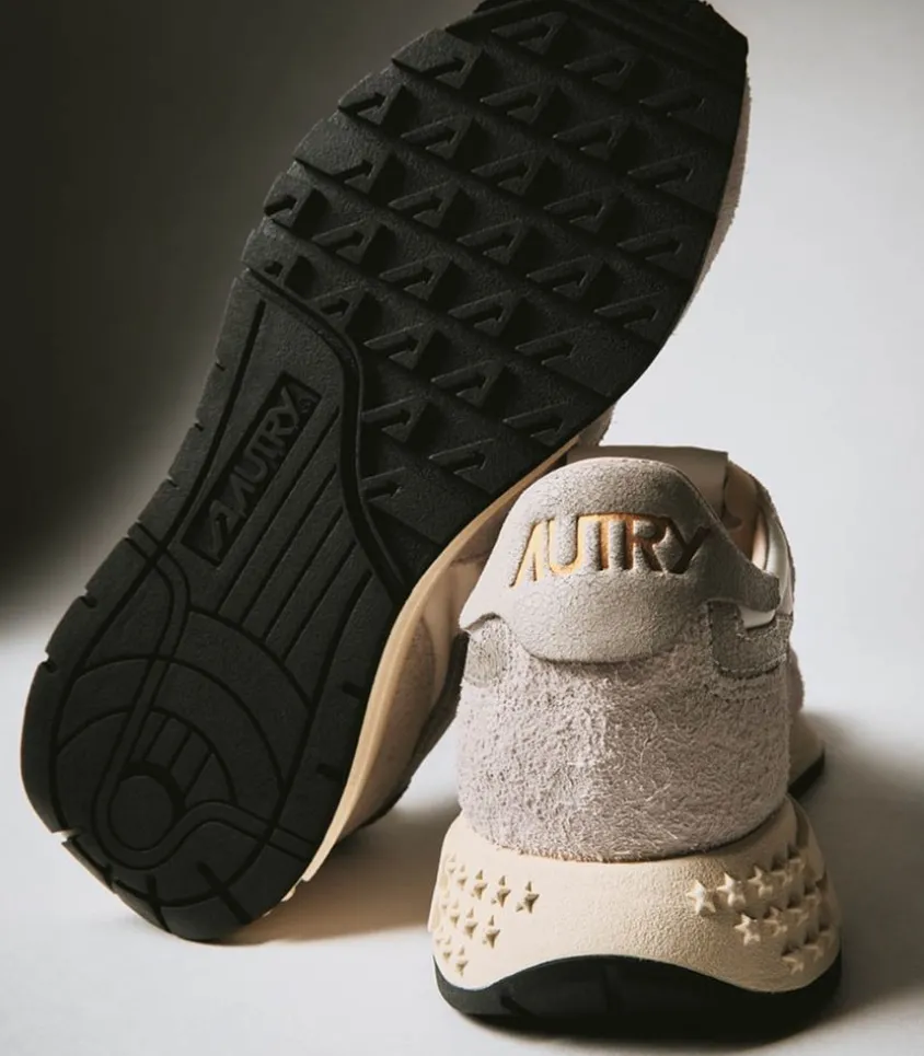 Baskets Reelwind Nylon Et Daim Blanc