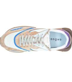 Baskets Rush Gr2 Low Nylon Cuir Suede Cream Avio