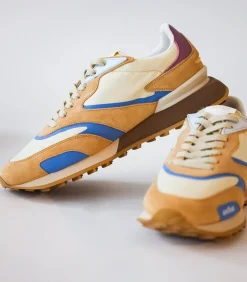 Baskets Rush Gr2 Low Nylon Cuir Suede Cream Avio