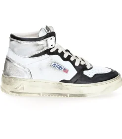 Baskets Super Vintage Mid Noir Et Argent