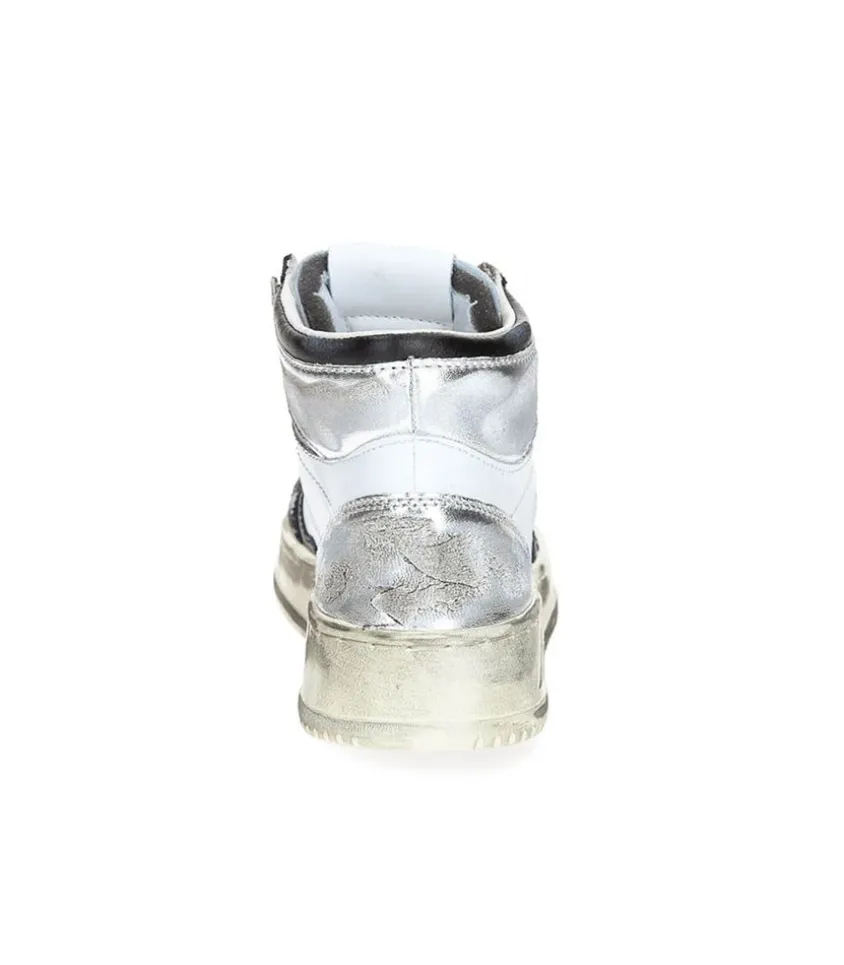 Baskets Super Vintage Mid Noir Et Argent