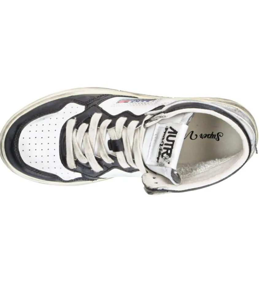 Baskets Super Vintage Mid Noir Et Argent