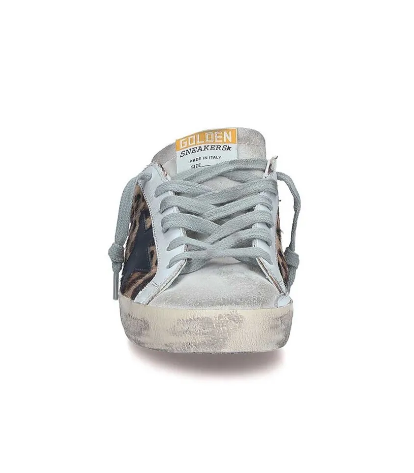 Baskets Super-Star Cuir Horsy Leopard