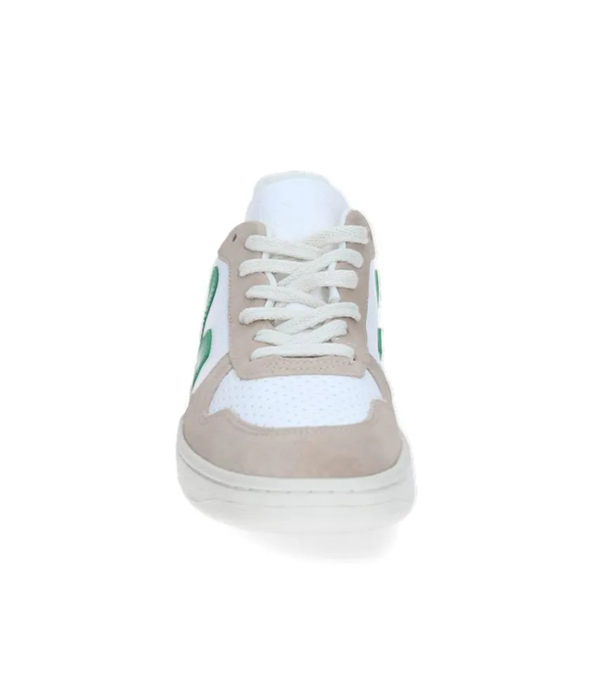Baskets V-10 Chromefree Leather White Emeraude Sahara