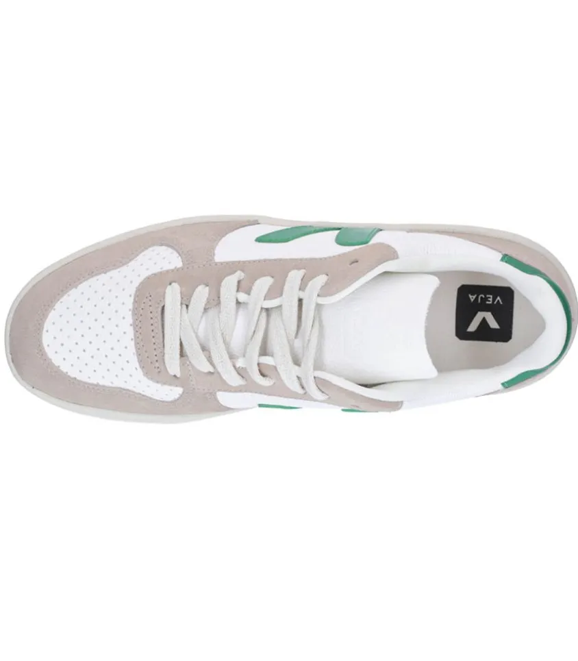 Baskets V-10 Chromefree Leather White Emeraude Sahara