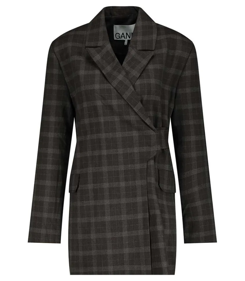 Blazer A Carreaux Marron