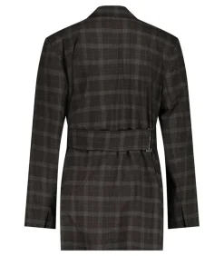 Blazer A Carreaux Marron