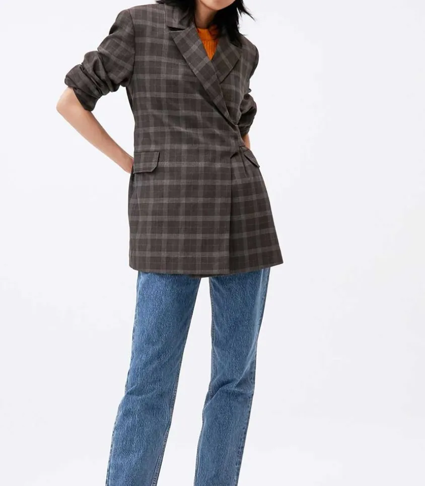 Blazer A Carreaux Marron