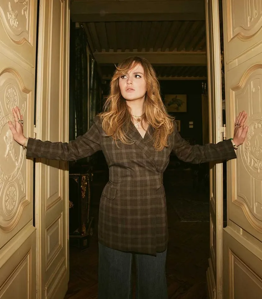 Blazer A Carreaux Marron