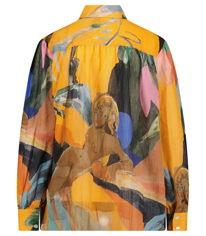 Blouse Manches Ballons Dancing Wood Orange