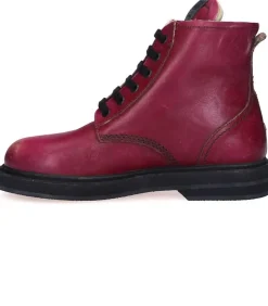 Boots A Lacets Ele Bordeaux