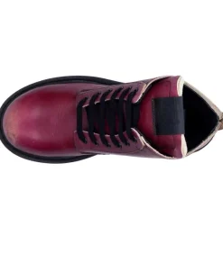 Boots A Lacets Ele Bordeaux