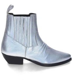 Boots En Cuir Rose Galaxy Matte Silver