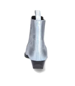 Boots En Cuir Rose Galaxy Matte Silver