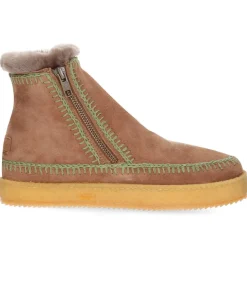 Boots Setsu Crochet Crepe Suede Camel/Khaki