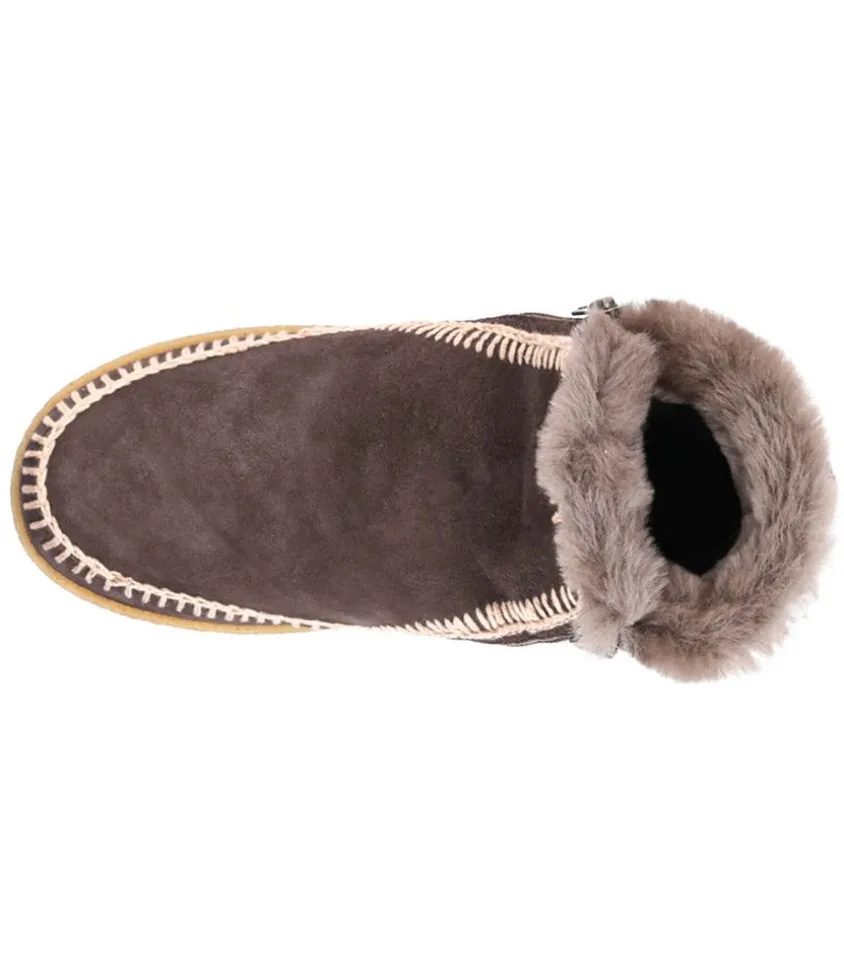 Boots Setsu Crochet Crepe Suede Chocolat/Beige