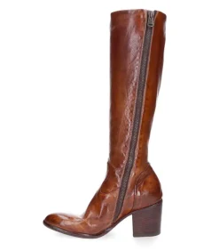 Bottes Hautes En Cuir Cognac