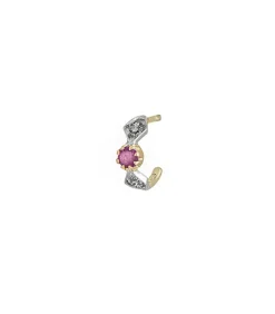 Boucle D'Oreille Adele N°1 Saphir Rose