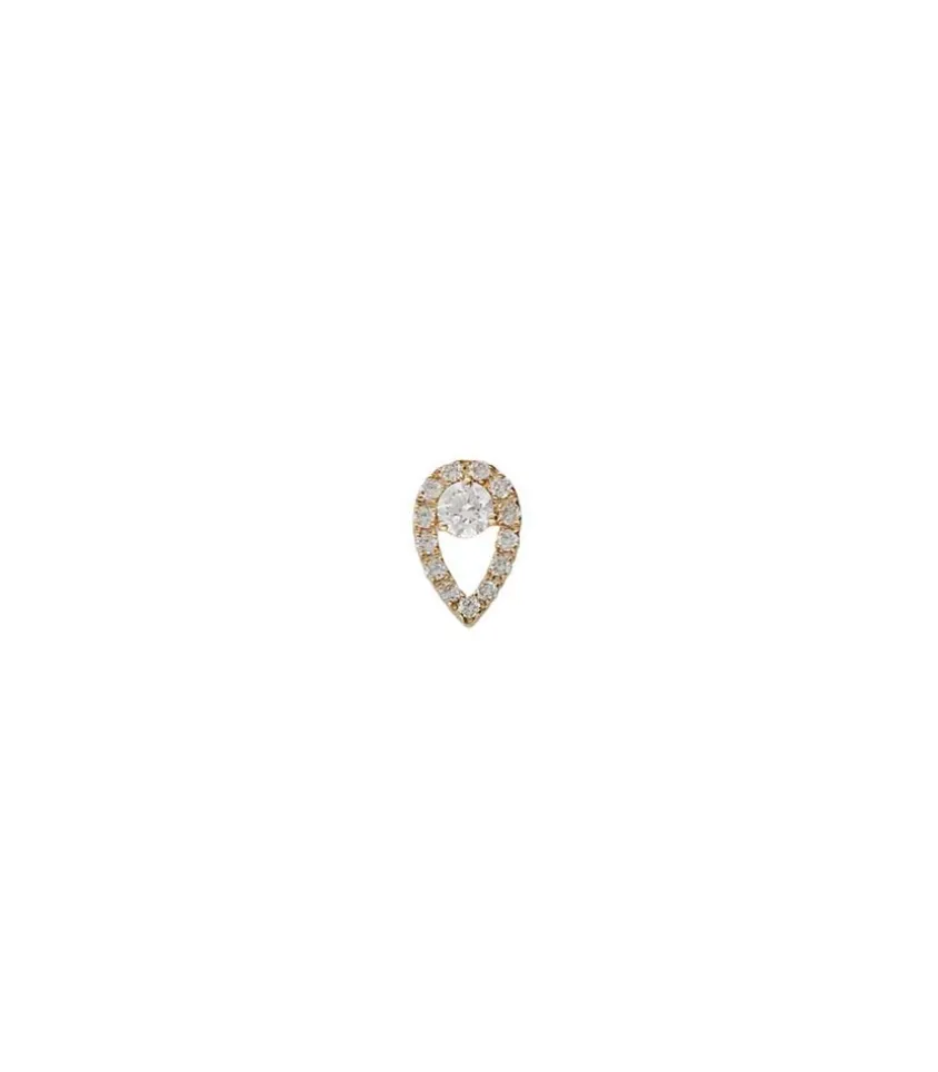 Boucle D'Oreille Bindie & Diamants Or Jaune