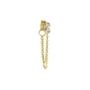 Boucle D'Oreille Double Chaine Diamants