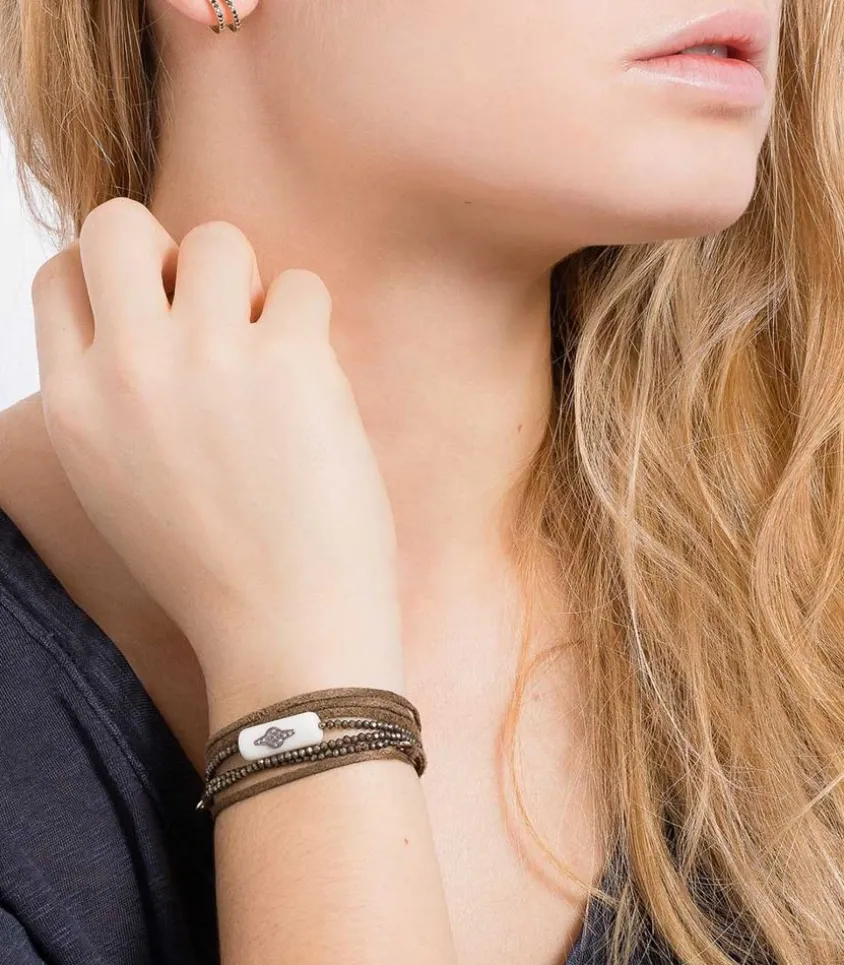 Boucle D'Oreille Double Creole Diamants Noirs