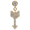 Boucle D'Oreille Fleche Or Jaune Et Diamants