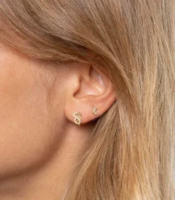 Boucle D'Oreille Moon Or Jaune Et Diamants