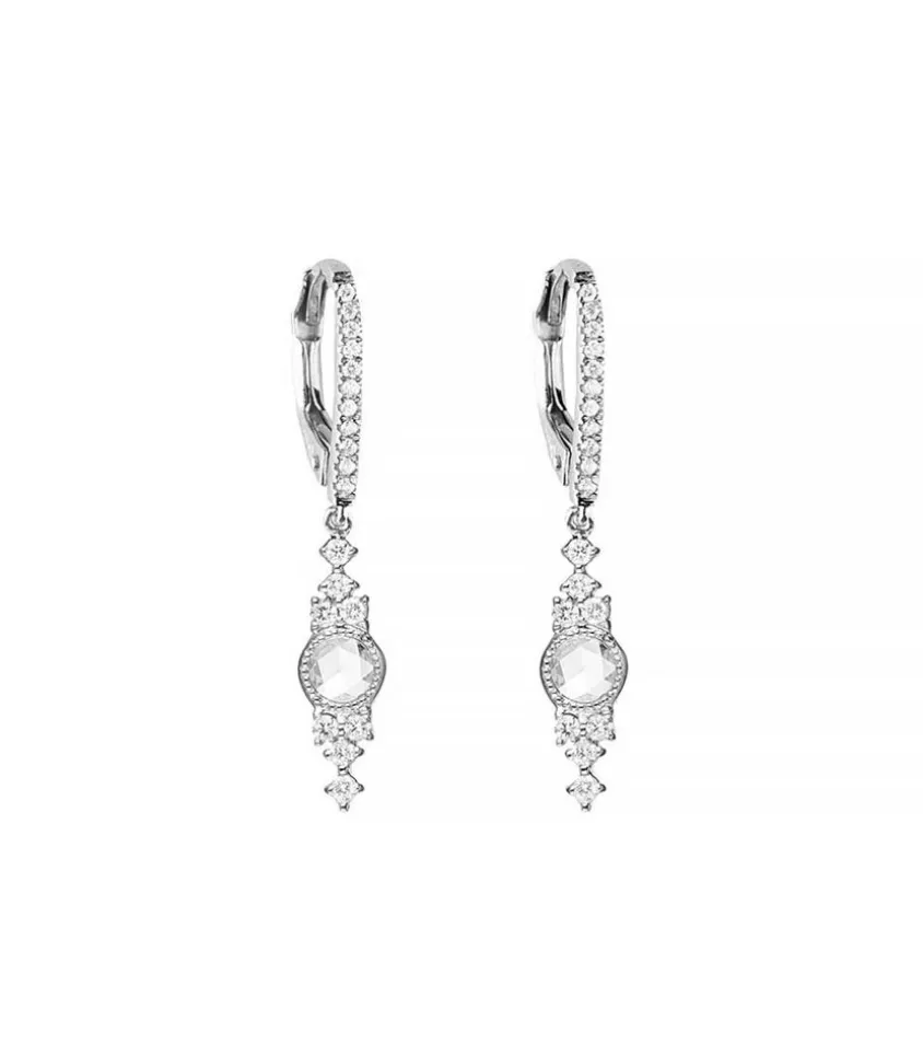 Boucles D'Oreilles Himalaya En Or Blanc