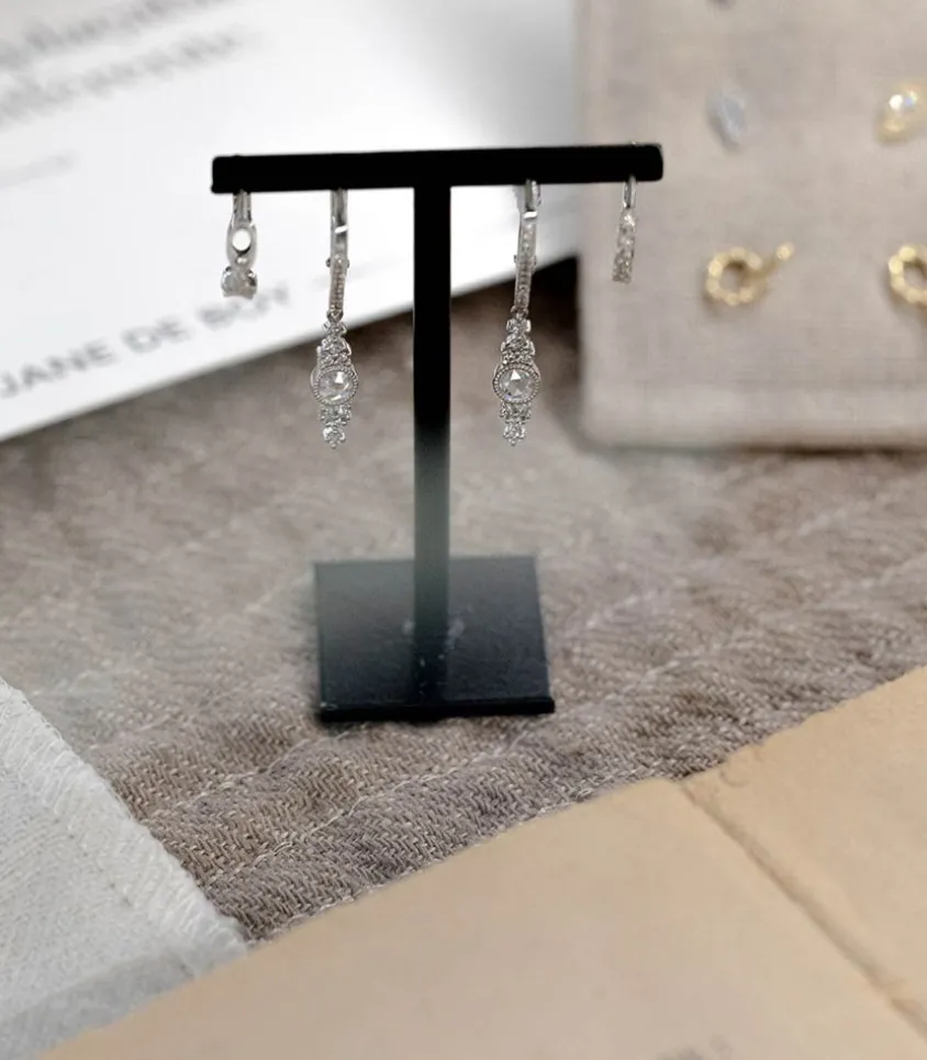 Boucles D'Oreilles Himalaya En Or Blanc