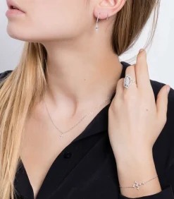 Boucles D'Oreilles Himalaya En Or Blanc