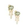Boucles D'Oreilles Meduse Saphir Vert & Diamants