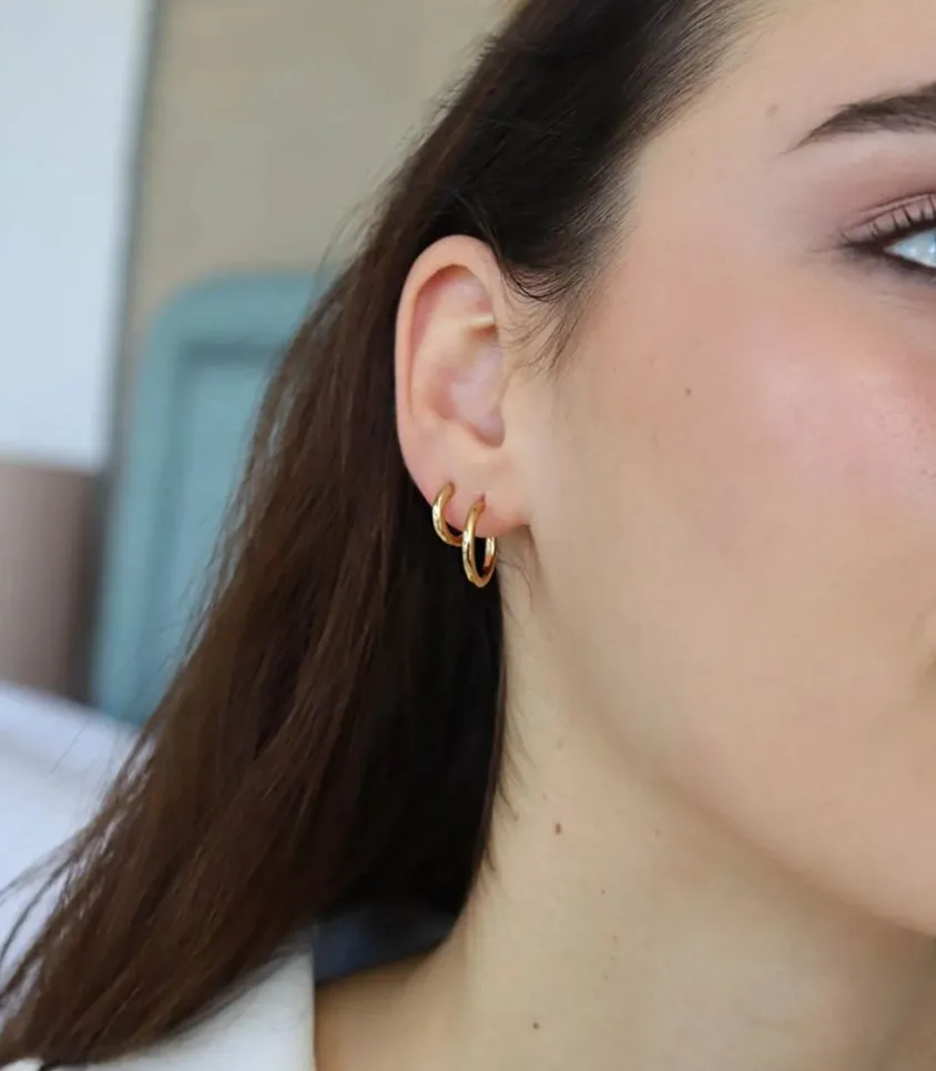 Boucles D'Oreilles Olivia 12Mm Dore